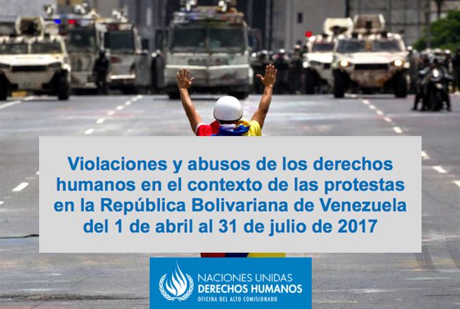 Violaciones Y Abusos De Los Derechos Humanos En El Contexto De Las Protestas En La República Bolivariana De Venezuela Del 1 De Abril Al 31 De Julio De 2017