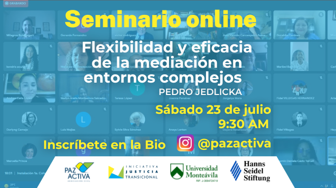 Participa En El Seminario Online «Flexibilidad Y Eficiencia De La Mediación En Entornos Complejos»